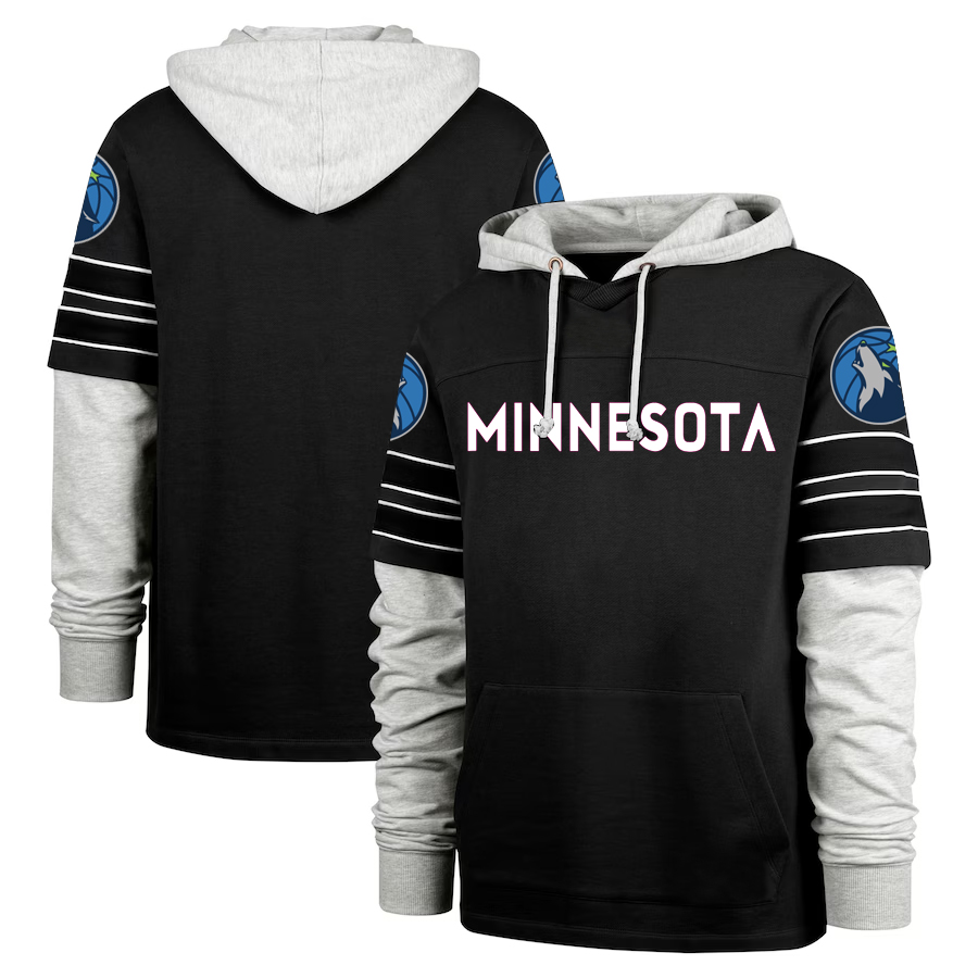 Men Minnesota Timberwolves black 2024 NBA hoodie->phoenix suns->NBA Jersey